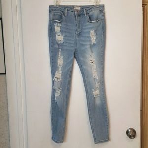 Wax Jean distressed skinny Jeans 11 EUC